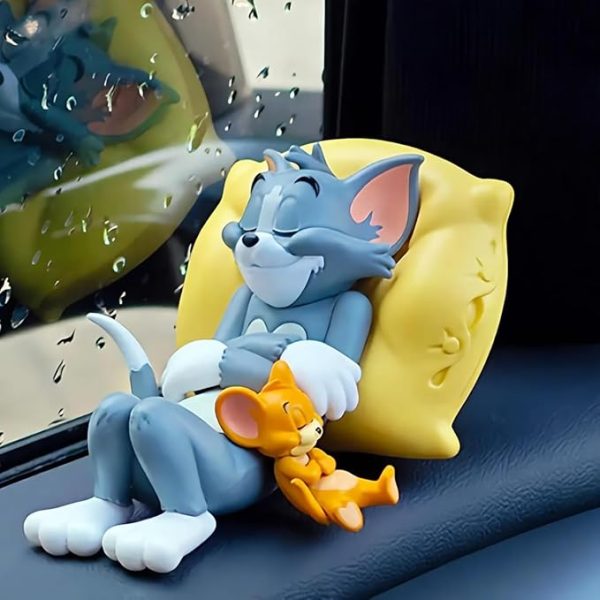 Car Dashboard Tom & Jerry Cute Sleeping Car Interior Accessory