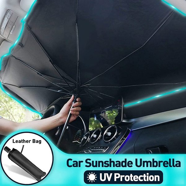 Car Windshield Sun Shade Protector- Foldable Shades for Windows, 3 Layers UV Block Umbrella, Front Window Heat Insulation - Image 4