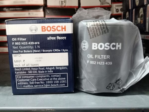 Bosch- Oil Filter For Bolero(New)-ScorpioCRDe- Xylo- F 002 H23 439 - Image 2