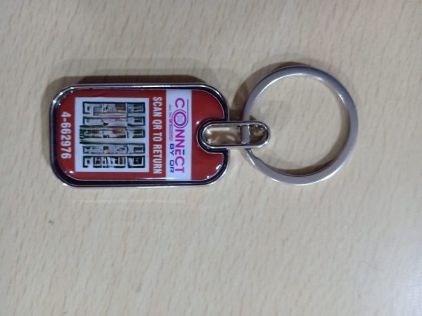 Connect By Qr Squre QR Code Keychain