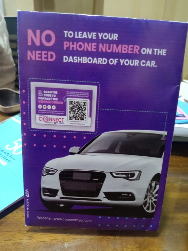 Connect By Qr CAR OWNER CONTACT QR TAG (Set of 2)